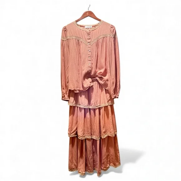 Jacquie the Label Rust Peasant Top & Skirt Set - Picture 1 of 5